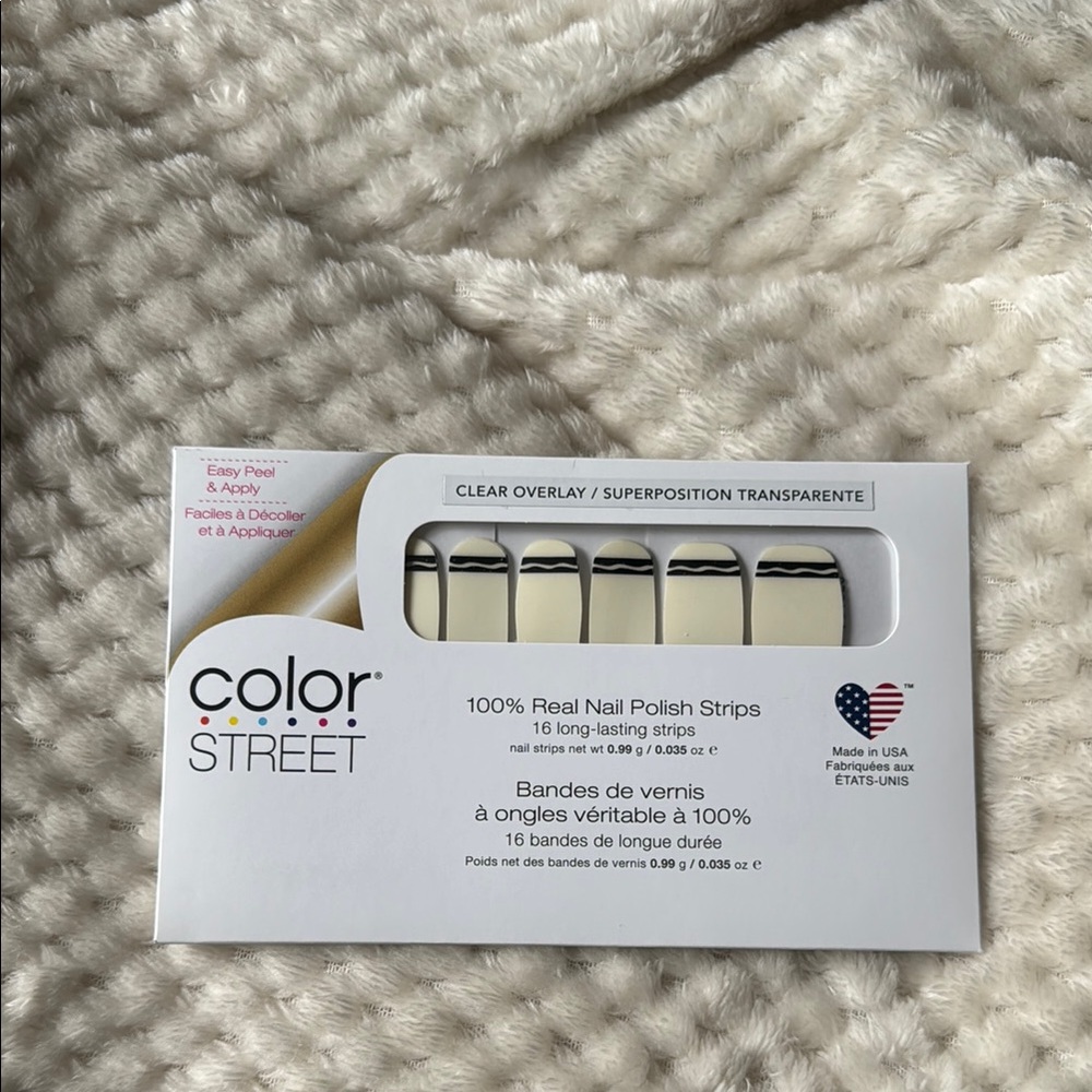 Color Street Clear Overlay Nail Strips Flying Colors